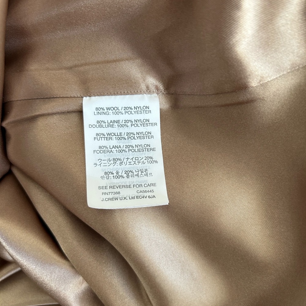 J. Crew Camel Cape Jacket Wool Melton - Picture 10 of 12